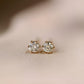 18K Solid Gold Six-Prong Natural Diamond Earrings, Minimalist Everyday Diamond Studs, Gift for her, dainty earrings