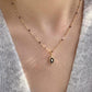 18K Solid Gold Art Deco Diamond Pendant, Black Onyx Charm,Vintage-Inspired Necklace, Natural Diamond Gold Pendant, Fine Jewelry Gift for Her