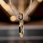18K Solid Gold Art Deco Diamond Pendant, Black Onyx Charm,Vintage-Inspired Necklace, Natural Diamond Gold Pendant, Fine Jewelry Gift for Her