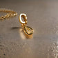 18K Solid Gold Dainty Natural Honey Diamond Necklace