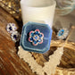 Natural Iolite Ruby Sapphire Flower Ring