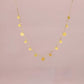 18K Solid Gold Tiny Drop Sequin Necklace