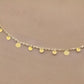 18K Solid Gold Tiny Drop Sequin Necklace