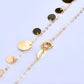 18K Solid Gold Tiny Drop Sequin Necklace