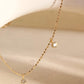 18K Solid Gold Diamond Station Necklace