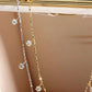 18K Solid Gold Diamond Station Necklace