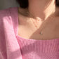 18K Solid Gold Diamond Station Necklace