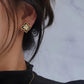 18K Solid Gold Diamond Earrings