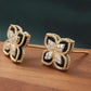 18K Solid Gold Diamond Earrings