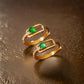 18K Solid Gold Natural Green Jadeite Jade Small Hoop Earrings with Diamonds, Small Jade Hoops, Green Jade Earrings, small gold hoops, gift