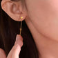 18K Solid Gold Tiny Star Threader Earrings