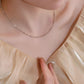 18K Gold Adjustable Sparkling Collarbone Necklace | Minimalist Lariat Necklace | Everyday Jewelry | Gift for Her everyday chain necklace