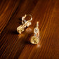 Small-Batch Artisanal Earrings with Natural Citrine and Topaz