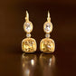 Small-Batch Artisanal Earrings with Natural Citrine and Topaz