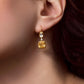 Small-Batch Artisanal Earrings with Natural Citrine and Topaz