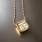 18K Solid Gold Icy Jadeite Jade & Diamonds Necklace