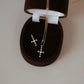 9K Solid Gold Diamond Cross Pendant
