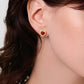 Ruby Heart Stud Earrings