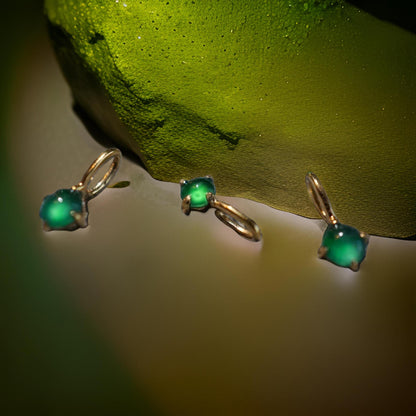 18K Solid Gold Jadeite Jade Pendant