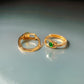 18K Solid Gold Natural Green Jadeite Jade Small Hoop Earrings with Diamonds, Small Jade Hoops, Green Jade Earrings, small gold hoops, gift