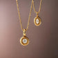 18K Solid Gold Rococo Style Natural Diamond Pendant, Gold Diamond Charm,Vintage-Inspired Necklace, Natural Diamond Gold Pendant, gift