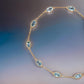 18K Solid Gold Aquamarine Bracelet