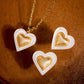 French-Inspired Heart Pendant Necklace in Mother of Pearl