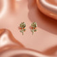 14k Solid Gold Tiny Rose Stud Earrings • Le Petit Prince Rose