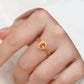 18K Solid Gold Mandarin Spessartine Garnet Ring with Natural Diamonds