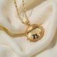 18K Solid Gold Diamond Locket- Custom Initial Pendant