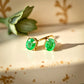 18K Solid Gold Colombian Emerald Stud Earrings, Real Emerald Earrings, Natural Green Gemstone Studs, Dainty Earrings, May Birthstone Gift