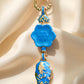 Rococo Blue Enamel & Turquoise Earrings