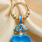 Rococo Blue Enamel & Turquoise Earrings