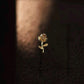 14k Solid Gold Tiny Rose Stud Earrings • Le Petit Prince Rose