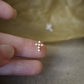 10K Solid Gold Diamond Cross Stud Earrings