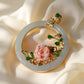 One-of-a-Kind Jadeite Pendant with Hand-Carved Coral Rose & Diamonds