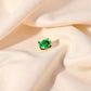 18K Solid Gold Colombian Emerald Stud Earrings, Real Emerald Earrings, Natural Green Gemstone Studs, Dainty Earrings, May Birthstone Gift
