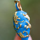 Rococo Blue Enamel & Turquoise Earrings