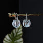 Natural Crystal Ball Earrings | Carved Crystal Drop with Star Charm | 925 Sterling Silver Statement Earrings | Holiday Gift for Her