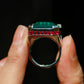Emerald Art Deco Cocktail Ring