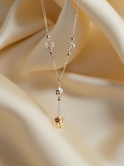 14K Solid Gold Dainty Necklace