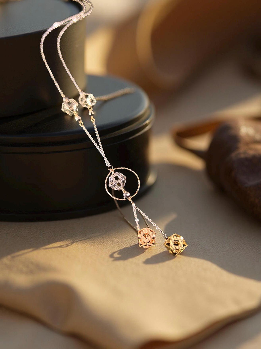 14K Solid Gold Dainty Necklace