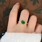 Emerald Classic Engagement Ring | 18k Gold Vermeil or Upgrade to Solid 18k Gold