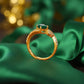 Emerald Classic Engagement Ring | 18k Gold Vermeil or Upgrade to Solid 18k Gold