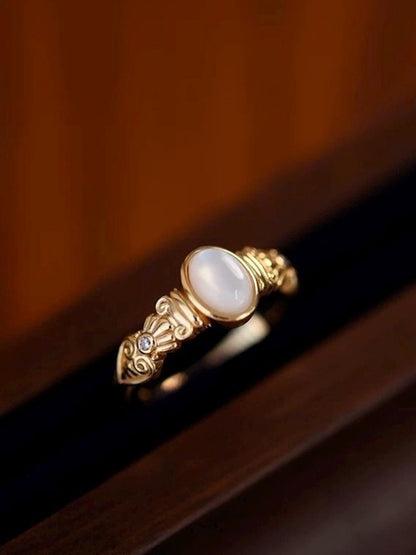 Mother of Pearl 18k Gold Vermeil Ring