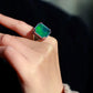 Emerald Art Deco Cocktail Ring