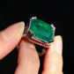 Emerald Art Deco Cocktail Ring