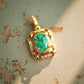 18K Solid Gold Emerald Pendant | Vivid Green Colombian Emerald Jewelry | Vintage-Inspired Fine Gold Necklace Charm | Gift for Her