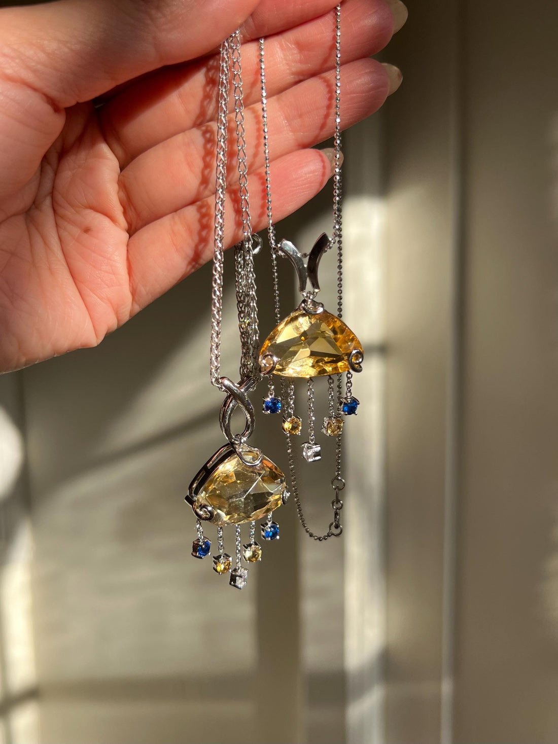 Natural Citrine Cloud Pendant