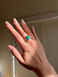 Natural Emerald Silver Ring